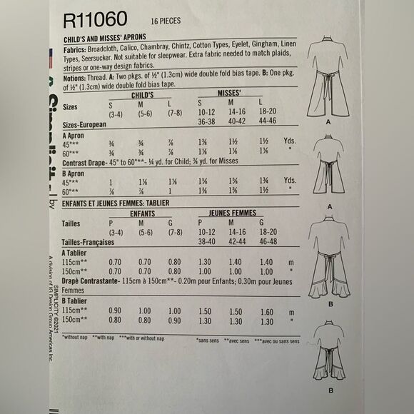 Simplicity apron pattern - Picture 2 of 2